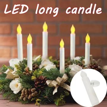 10 PCS Christmas Tree Candles Light Timer Remote Flameless Flashing Led  Electronic Candle New Year Home