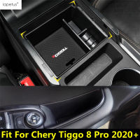 สำหรับเฌอรี่ Tiggo 8 Pro 2020-2022รถควบคุมกลางที่เท้าแขนกล่องเก็บภาชนะตกแต่งปกตัดอุปกรณ์ตกแต่งภายใน