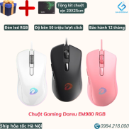 Chuột Gaming Dareu EM908 Led RGB Có Led Viền Bảo hành 24 Tháng