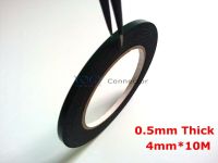 (0.5mm Thick) 4mm 2 sides Adhesive Black Foam Tape Gasket for Samsung HTC Cellphone Tablet Repair  LCD Dust Proof Adhesives  Tape