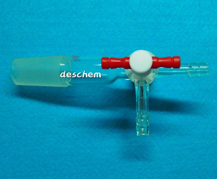 2440-3-way-ptfe-stop-lab-glass-อะแดปเตอร์ควบคุมการไหลสามทาง