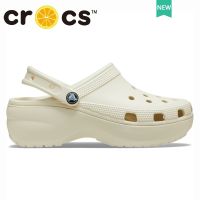 crocs แท้  WOMENS Classic Platform Clog  รองเท้านิ่มเหมือนเหยียบขี้ พื้นหนา 4.1 ซม รองเท้าไปทะเล#206750TH