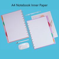 A4 Mushroom Hole Notebook Inner Paper Loose Leaf Notebook Refill Inside Page Binder Inner Page To Do List Line Grid Inside Paper Note Books Pads