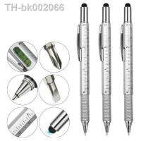 ✖⊙ 7 in1 Multifunction Ballpoint Pen with Modern Handheld Tool Measure Technical Ruler Screwdriver Touch Screen Stylus Spirit Level