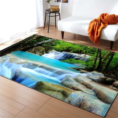 2021Nordic Carpets Soft Flannel 3D Cherry Blossoms Printed Area Rugs Parlor Mat Rugs Anti-slip Large Rug Carpet for Living Room
