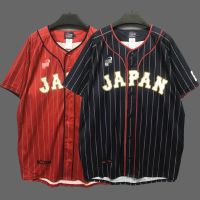 high-quality Vintage stripe baseball uniform hiphop loose big yards short sleeve cardigan T-shirt men and women hip hop jersey BF wind