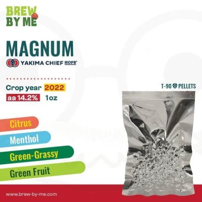 ฮอปส์ Magnum (GR) PELLET HOPS (T90) โดย Yakima Chief Hop ทำเบียร์ Homebrew