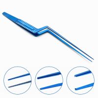 Neurosurgery Instruments Titanium Micro Forceps Tumors Grasping Tweezers Straight Teethed Serrated Forceps