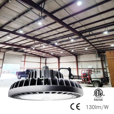 UFO High Bay Lighting Fixture LED Industrial GradeLight 100W 5000K-6500K 13000lm Commercial Warehouse Workshop Wet Location Area