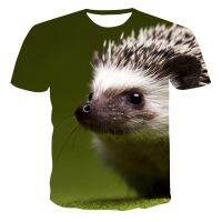 2023 Summer T-shirt Male Female 3d T-shirt Printing Animal Hedgehog Short-sleeved Summer Fashion Trend Oversized Top T-shirt Clothes