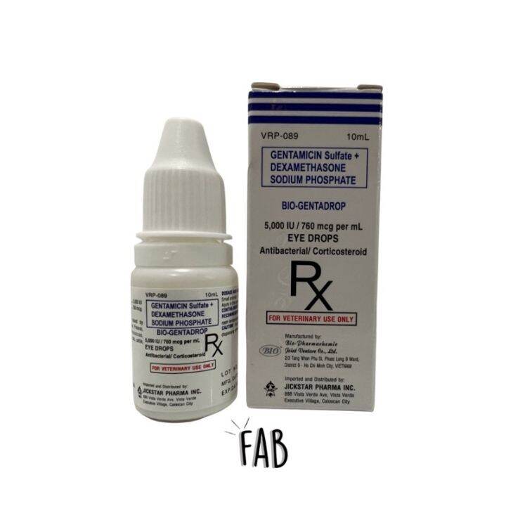 10ml BioGentadrop Eyedrops for Dogs Cats Cattle Goats Sheep and