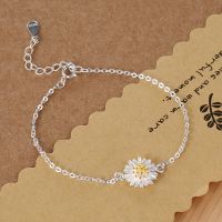 Hot Sale Fashion Jewelry 925 Sterling Silver Bracelets Daisy Stylish Ethnic Style Female Bracelets