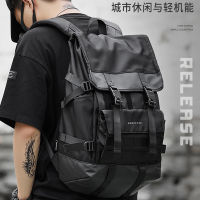 Trendy Backpack Mens Large-capacity Outdoor Travel Travel Backpack Casual Fashion Function High School Student Schoolbag