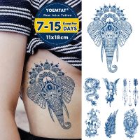 hot！【DT】☄△  Semi-Permanent Herbal Lasting Ink Temporary Sticker Elephant Flash Tatto Fake Tatoo