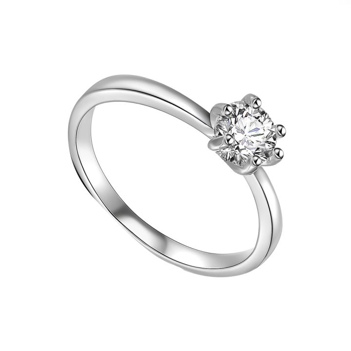 งานแหวนอัญมณีสำหรับคู่รักห่วงวงกลมพังก์6ขาแหวนคริสตัลงานแต่งงานสำหรับคู่รักชายหญิง