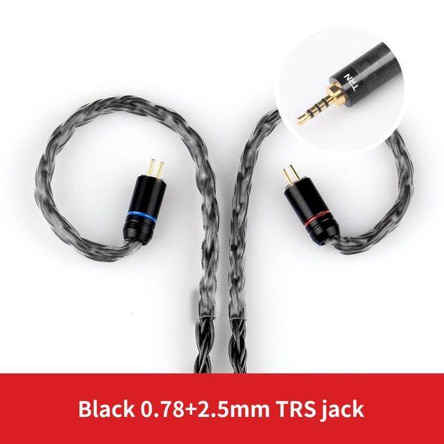 Trn T2 16 Core Headphone Silver Cable Plated Hifi Upgrade Cable 3.5/2.5 ...