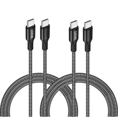 USB C เพื่อ Cable100W การชาร์จอย่างรวดเร็ว QC4.0 5A PD C ไนลอนถักประเภทสายสำหรับข้อมูล Samsung iPad MacBook แท็บเล็ตฯลฯ