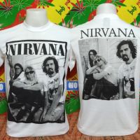 เสื้อวง NIRVANA วงร็อค ไม่มีตะเข็บข้าง คอฟิต ป้ายUS เสื้อวินเทจ เสื้อทัวร์ วงร็อคต่างประเทศ