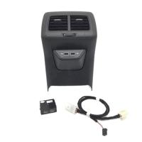 Plastic Rear Air Vent Outlet with Double Charger Center Armrest USB Charging Adapter Cable for Vw Golf 7 MK7 7.5 5GG864298B