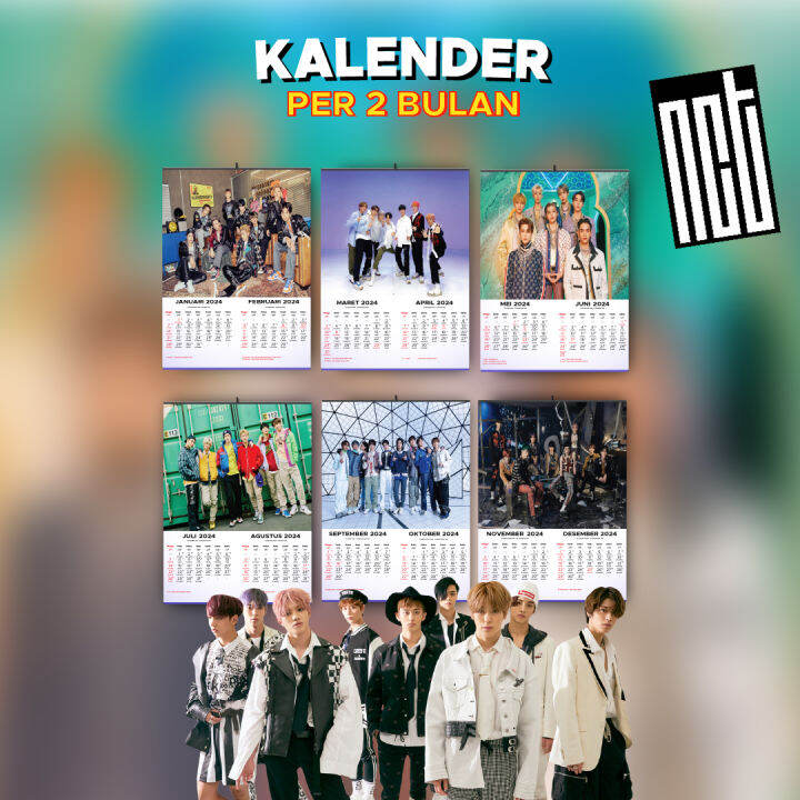 Kalender Dinding NCT 2024 6 Lembar Klem Lazada Indonesia