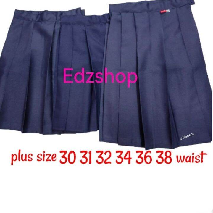 plus size palda navyblue.school uniform Lazada PH