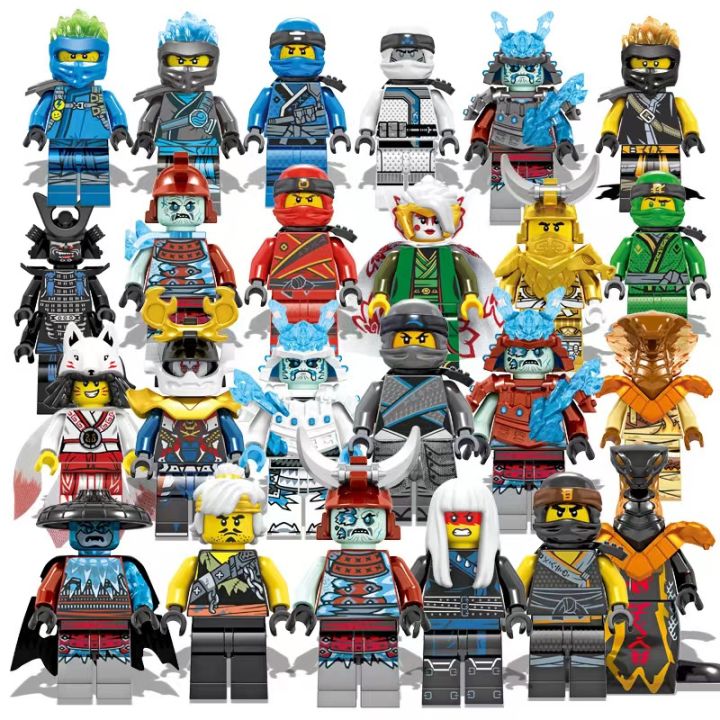 ใหม่อะนิเมะตัวละคร24ชิ้น-ninjago-มินิรูปอาคารบล็อกของเล่นมินิตุ๊กตาตุ๊กตารูปอาคารเด็กของเล่นของขวัญวันเกิด