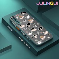 Jjlingji เคสสำหรับ OPPO A91 F15 Reno 3 4G เคสแฟชั่นวันที่ดีบางมีน้ำค้างแข็งโปร่งใสแข็งขอบสี่เหลี่ยมกันกระแทกปลอกซิลิโคนคลุมทั้งหมดป้องกัน Softcase