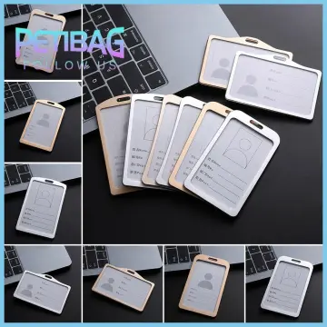 Aluminum Alloy Business card holder Work Name Card ID Badge With