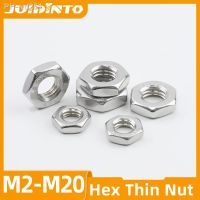 JUIDINTO Hexagon Thin Nuts Stainless Steel M3 M4 M5 M6 M8 M10 M12 M14 M16 M18 M20 Hex Thin Nuts DIN439