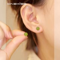 Simple and elegant lady, fresh and delicate green earrings, female Xia Xiaozhong, design sense, advanced temperament, antique earrings, female HK78 HK78 JTO8 JTO8