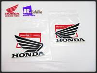 #สติ๊กเกอร์ HONDA (สีดำ-พื้นขาว)แท้ 90มม. // HONDA WING 90MM Sticker (GENUINE PARTS)