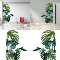 [LWF HOT]♕♂❏ Tropical Plant Leaves Wall Sticker Home Decor Children 39;s Room Nordic Rainforest Green Plants Window Wall Decal Adesivo De Parede