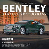 1:24 Bentley Continental GT จำลองสูง Diecast โลหะผสมรุ่นรถเสียงดึงกลับคอลเลกชันเด็กของเล่นของขวัญ A539