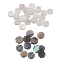 20Pcs White Mother Of Pearl Shell Dot Fret Inlay Maker 6Mm for Guitar Fingerboard &amp; 12Pcs Zealand Abalone Luthier Dots Inlay 6Mm Fret Side Marker for Guitar Ukulele Bass