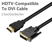 HDTV-Compatible To DVI Cable 1080P 3D DVI To HDMI-compatible Cable DVI-D 24 1 Pin Adapter Cables Gold Plated For TV BOX DVD 1 2M