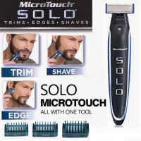 【AA MALL】Microtouch SOLO เครื่องโกนหนวดไฟฟ้าของผู้ชาย เครื่องโกนหนวดแบบชาร์จไฟได้ที่กันจอนเครื่องโกนหนวดอเนกประสงค์ (WITH 3 TRIM COMBS) Men Micro Touch Microtouch Solo Razor Shaver Multifunction Rechargeable Shaver