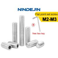 Hexagon Hex Socket Set Screw Flat Point Allen Head Grub Screw M2 M2.5 M3 Stainless Steel Headless Set Screw