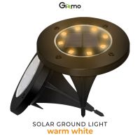 GIZMO ไฟสนาม โซล่าเซลล์ โคมไฟสนาม ไฟโซล่าเซลล์ สปอร์ตไลท์ LED 8 ดวง เปิด-ปิด อัตโนมัติ