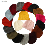 หมวกถัก Topi Dingin หมวกขนสัตว์ผู้ชายรุ่นเกาหลีฤดูใบไม้ร่วง/ฤดูหนาวสีทึบนักเรียนผู้หญิงเสื้อกันหนาวแบบสวมศีรษะหมวกหมวก Ggjdg