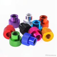 ✌▥► 2Pcs UNC 6 -32 1/4-20 3/8-16 Thread Through Hole Hand Tighten Nut Aluminum Knurled High Step Thumb Nut For RC Models Anodized