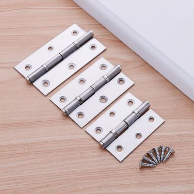 2Pcs 2-3" Stainless Steel Door Hinges Silent Hydraulic Hinges Cabinet Door Hinges Equipped With Screws Furniture Hardware Accessories