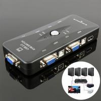 4พอร์ต USB KVM Switch USB 2.0 KVM Switch MouseKeyboardPrinterVGA Video Monitor 1920X1440 USB Power USB Hub