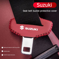 ฝาครอบแบบหัวเข็มขัดสำหรับเข็มขัดนิรภัยรถ Suzuki เคสแต่งด้วยหัวเข็มขัดอุปกรณ์ตกแต่งภายในรถยนต์ Sx4 Swift Jimny Vitara Carry Bleno Solio Alto Ignis APV