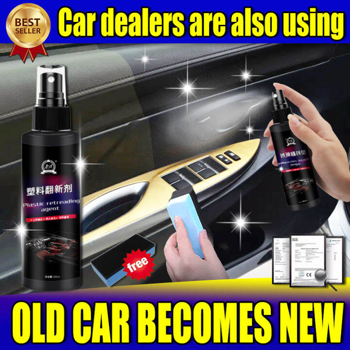 OLD CAR BECOMES NEWXX Plastic restorer black car interior cleaning ...