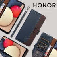 HONOR X6a HONOR 90 Lite 5G X8a Magic5 Pro X9a X7a X6/70 X9/Magic4 Pro/HONOR X8/HONOR 50 Lite/HONOR 50/HONOR X7 เคสหนังแบบฝาพับพร้อมสายคล้องมือ ใหม่กระเป๋าสตางค์คลาสสิก