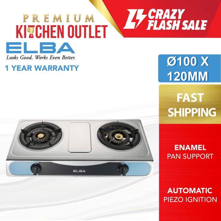 Elba 2 Burner Gas Stove EGSF7112(SS) Stainless Steel Kitchen Stove