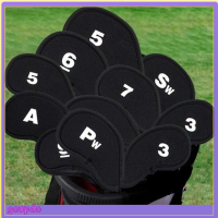 GOUPDO 10PCS พอดีทุกยี่ห้อ อุปกรณ์กอล์ฟ ตัวป้องกัน Headcover สโมสร ที่ครอบหัวเหล็กกอล์ฟ แขนเสื้อ ตะลุมพุกคนขับ