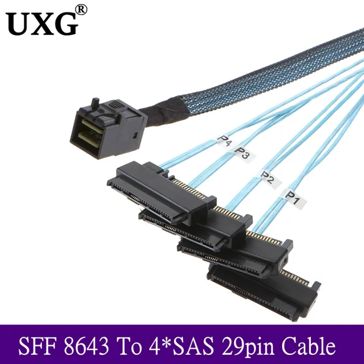 A シリアル Sas Cable SFF-8087 To 4 SFF-8482 Internal Mini SAS SATA