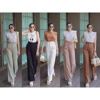 กางเกงขายาวผู้หญิงเก็บหุ่น เก็บทรงสวย ใส่แล้วดุผอม มีหลายสี Rich korea pants  101 wardrobe