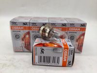 หลอดไฟหน้า OSRAM 12V 25/25W สำหรับรถมอเตอร์ไซต์ ราคาขาย1หลอด เกรดอย่างดี อะไหล่มอร์เตอร์ไซค์